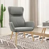 Image de vidaXL Chaise de relaxation Gris clair Velours