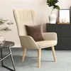 Image de vidaXL Chaise de relaxation Crème Tissu341396