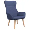 Image de Vidaxl Chaise De Relaxation Bleu Tissu