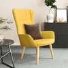 Image de vidaXL Chaise de relaxation Jaune moutarde Tissu