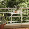 Image de vidaXL Table de balcon Blanc 60x40 cm Acier340916