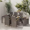 Image de vidaXL Ensemble à manger d'extérieur 7 pcs et coussins Résine tressée3094937