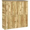 Image de vidaXL Vidaxl Abri À Outils De Jardin 163x50x171 Cm Bois De Pin Solide