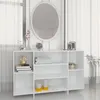 Image de vidaXL Buffet blanc 120x30x75 cm bois d'ingénierie