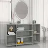 Image de vidaXL Buffet gris béton 120x30x75 cm bois d'ingénierie
