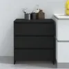 Image de vidaXL Buffet Noir 70x41x75 cm Bois d'ingénierie809747