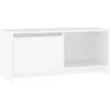 Image de vidaXL Vidaxl Meuble Tv Blanc 90x35x40 Cm Aggloméré