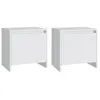 Image de vidaXL Tables de chevet 2 pcs blanc 45x34x44,5 cm bois d'ingÃ©nierie