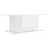 Image de vidaXL Table basse Blanc brillant 102x55,5x40 cm AgglomÃ©rÃ©