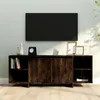 Image de vidaXL Meuble TV chêne fumé 130x35x50 cm bois d'ingénierie813053