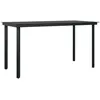 Image de Vidaxl Table Ã DÃ®ner De Jardin Noir 140x70x74 Cm Acier Et Verre