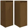 Image de vidaXL Vidaxl Armoires Murales 2pcs Marron Miel 30x30x80cm Bois De Pin Massif