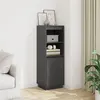 Image de vidaXL Buffet haut Gris 37x34x110 cm Bois massif de pin813517