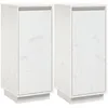 Image de vidaXL Buffets 2 pcs Blanc 31,5x34x75 cm Bois massif de pin