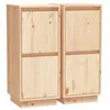 Image de Vidaxl Buffets 2 Pcs 31,5x34x75 Cm Bois Massif De Pin