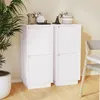 Image de vidaXL Buffets 2 pcs Blanc 31,5x34x75 cm Bois massif de pin813383