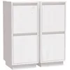 Image de vidaXL Buffets 2 pcs Blanc 31,5x34x75 cm Bois massif de pin