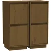 Image de vidaXL Vidaxl Buffets 2 Pcs Marron Miel 31,5x34x75 Cm Bois Massif De Pin