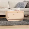 Image de vidaXL Table basse 55x56x32 cm Bois massif de pin813405