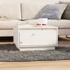 Image de vidaXL Table basse Blanc 55x56x32 cm Bois massif de pin813406