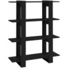 Image de vidaXL BibliothÃ¨que/SÃ©parateur de piÃ¨ce Noir 100x30x123,5 cm