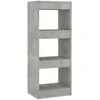 Image de vidaXL Vidaxl Bibliothèque/Séparateur De Pièce Gris Béton 40x30x103 Cm
