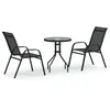 Image de vidaXL Vidaxl Ensemble De Bistro De Jardin 3 Pcs Noir