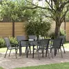 Image de vidaXL Chaises empilables de jardin lot de 6 Gris Tissu textilène