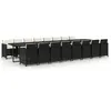 Image de Vidaxl Ensemble Ã DÃ®ner De Jardin Coussins 17 Pcs Noir RÃ©sine TressÃ©e
