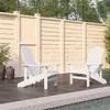 Image de vidaXL Chaises de jardin Adirondack lot de 2 PEHD Blanc3095692