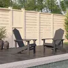 Image de vidaXL Chaises de jardin Adirondack lot de 2 PEHD Anthracite