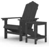 Image de Vidaxl Chaise De Jardin Adirondack Avec Table Pehd Anthracite