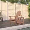 Image de vidaXL Chaise de jardin Adirondack avec table PEHD Marron3095702
