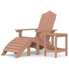 Image de Vidaxl Chaise De Jardin Adirondack Repose-Pied Table Pehd Marron