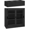 Image de vidaXL Armoire à portes coulissantes avec jardinière Anthracite Acier3095267