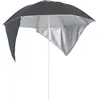 Image de vidaXL Vidaxl Parasol De Plage Avec Parois Latérales Anthracite 215 Cm