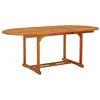 Image de vidaXL Table de jardin 200x100x75 cm Bois d'eucalyptus solide316068