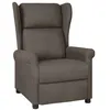 Image de vidaXL Fauteuil inclinable Noir Tissu
