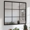 Image de vidaXL Miroir mural noir 60x60 cm métal342206