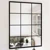 Image de vidaXL Miroir mural noir 80x60 cm métal342207