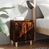 Image de vidaXL Table de chevet avec pieds en bois Chêne fumé 40x30x50 cm813110