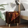 Image de vidaXL Tables de chevet et pieds en bois 2 pcs Chêne fumé 40x30x50 cm813111
