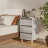 Image de vidaXL Table de chevet avec pieds en bois Sonoma gris 40x35x69 cm813136