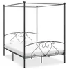 Image de Vidaxl Meuble Tv Avec Pieds En MÃ©tal ChÃªne FumÃ© 103,5x35x50 Cm