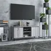 Image de vidaXL Meuble TV avec pieds en métal Sonoma gris 103,5x35x50 cm813162