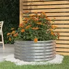 Image de vidaXL Jardinière de jardin Acier enduit de poudre 80x80x36 cm Argenté318857