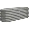 Image de vidaXL Vidaxl Jardinière De Jardin Acier Enduit De Poudre 114x40x36 Cm Gris