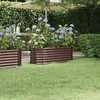 Image de vidaXL Lit surélevé de jardin Acier enduit de poudre marron