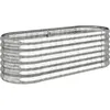 Image de Vidaxl JardiniÃ¨re Acier Enduit De Poudre 114x40x36 Cm ArgentÃ©