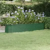 Image de vidaXL Vidaxl Jardinière De Jardin Acier Enduit De Poudre 224x40x36 Cm Vert